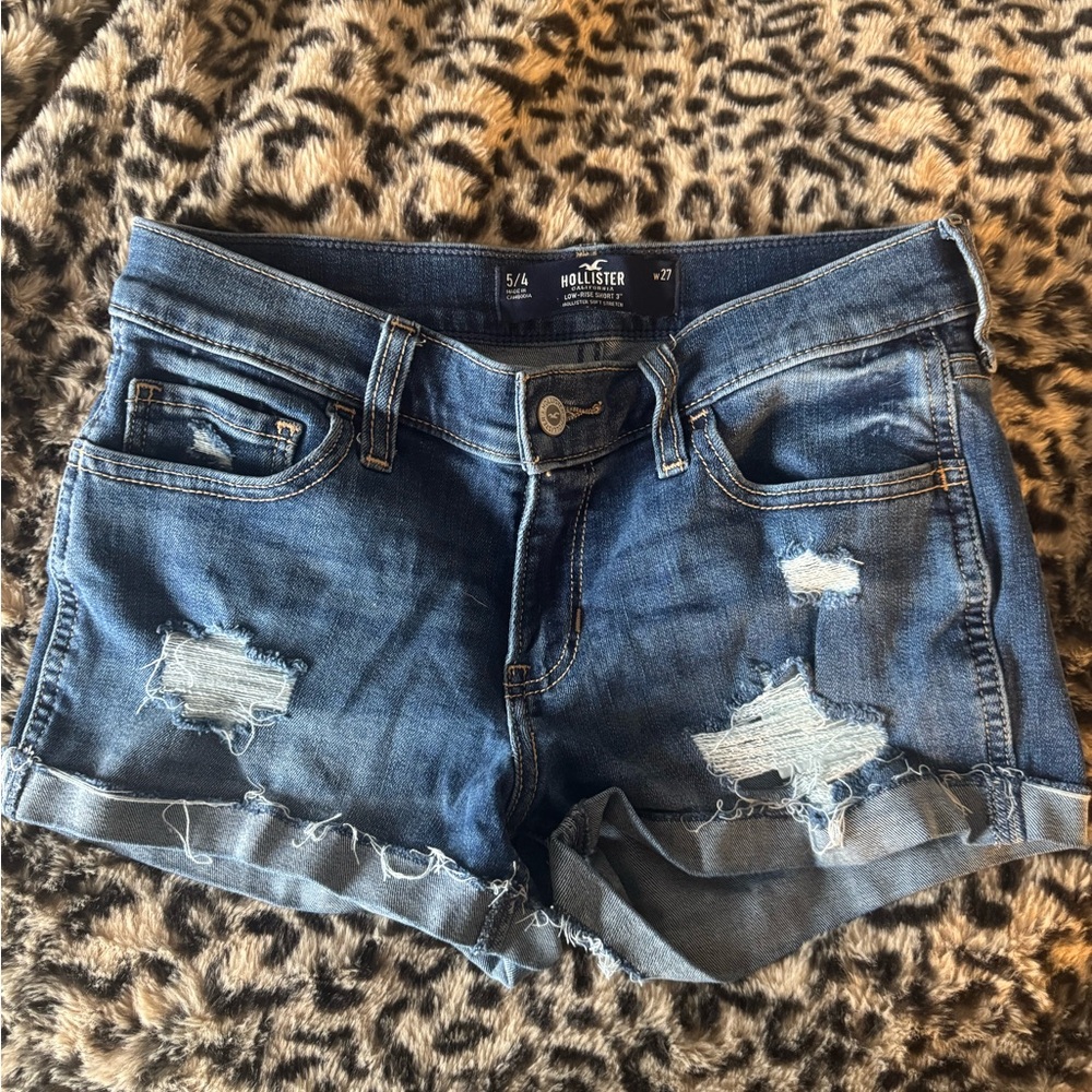 Hollister Women's Distressed Blue Jean Shorts